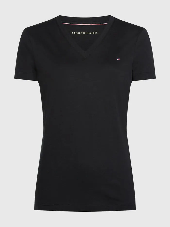 Tommy Hilfiger Heritage VNeck TShirt Masters Black Womens TShirts Gift Ideas