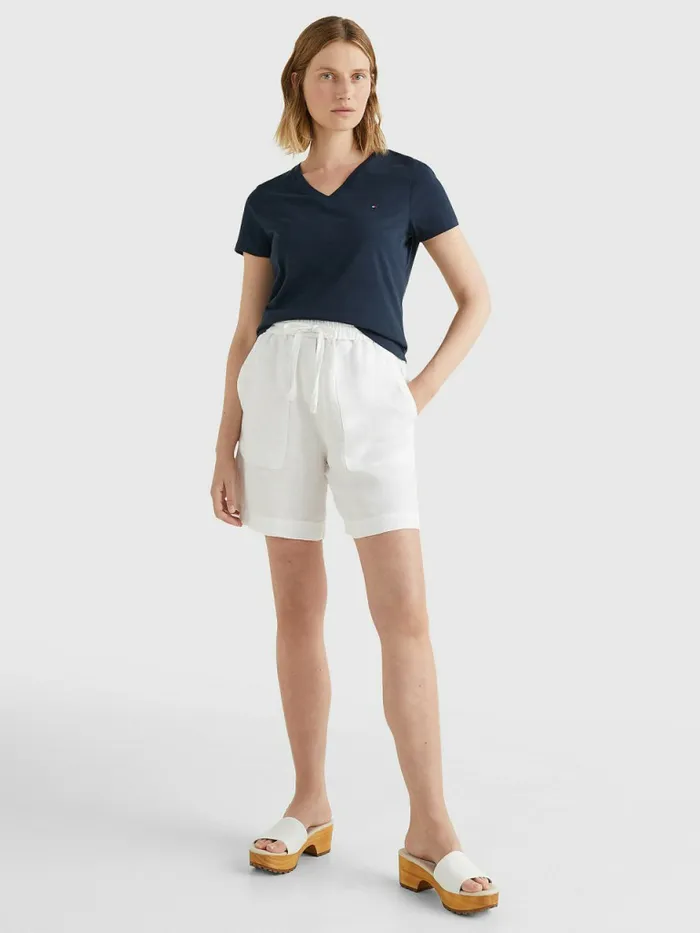 Tommy Hilfiger Heritage VNeck TShirt Midnight Womens Essentials
