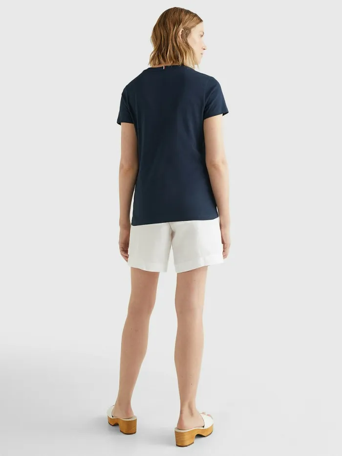 Tommy Hilfiger Heritage VNeck TShirt Midnight Womens Essentials