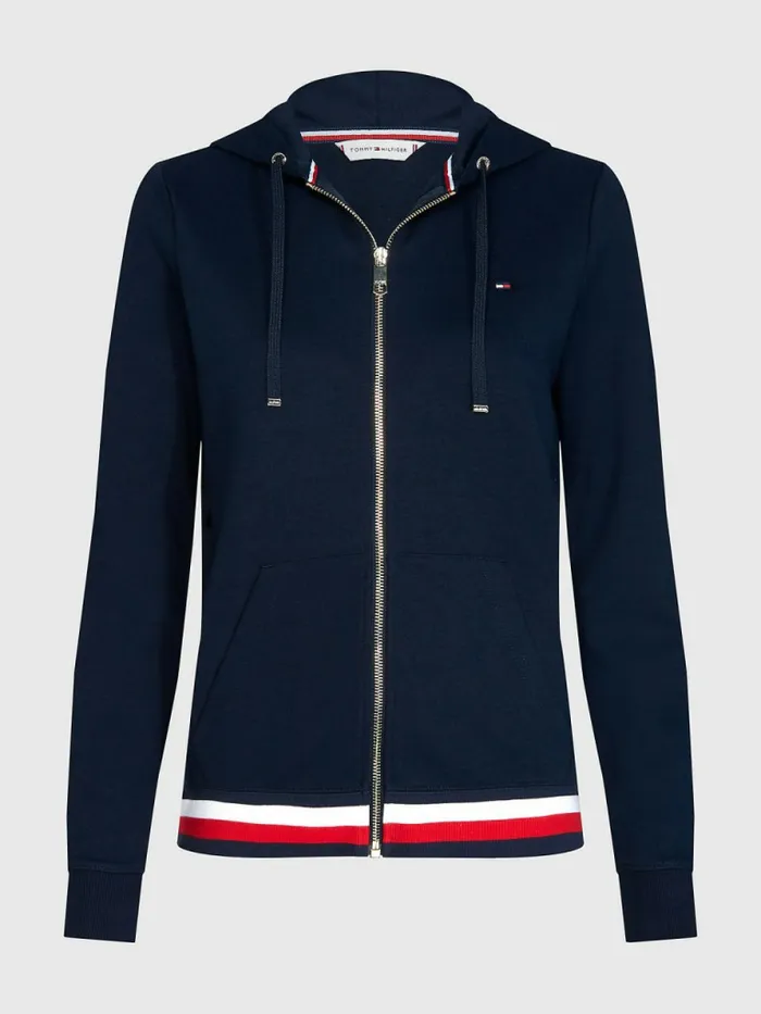 Tommy Hilfiger Heritage ZipThru Hoody Midnight Womens Sweatshirts and Hoodies Near Me
