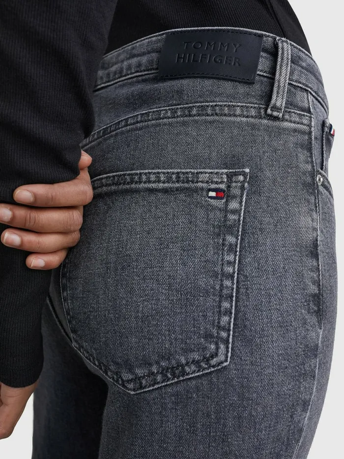 Tommy Hilfiger High Rise Slim Black Jeans Bily Womens Jeans Online