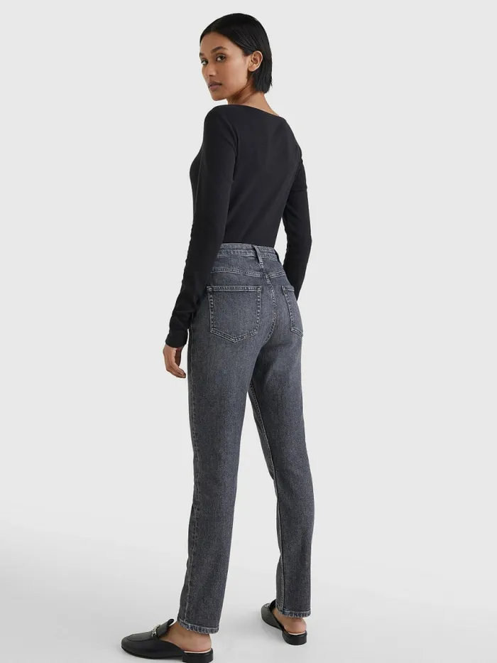 Tommy Hilfiger High Rise Slim Black Jeans Bily Womens Jeans Online