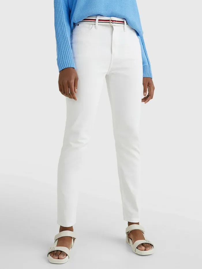 Tommy Hilfiger High Rise Slim White Jeans Th Optic White Womens Jeans For Sale Tommy Hilfiger High Rise Slim White Jeans Th Optic White Womens Jeans For Sale