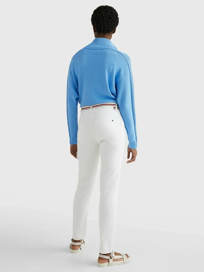 Tommy Hilfiger High Rise Slim White Jeans Th Optic White Womens Jeans For Sale