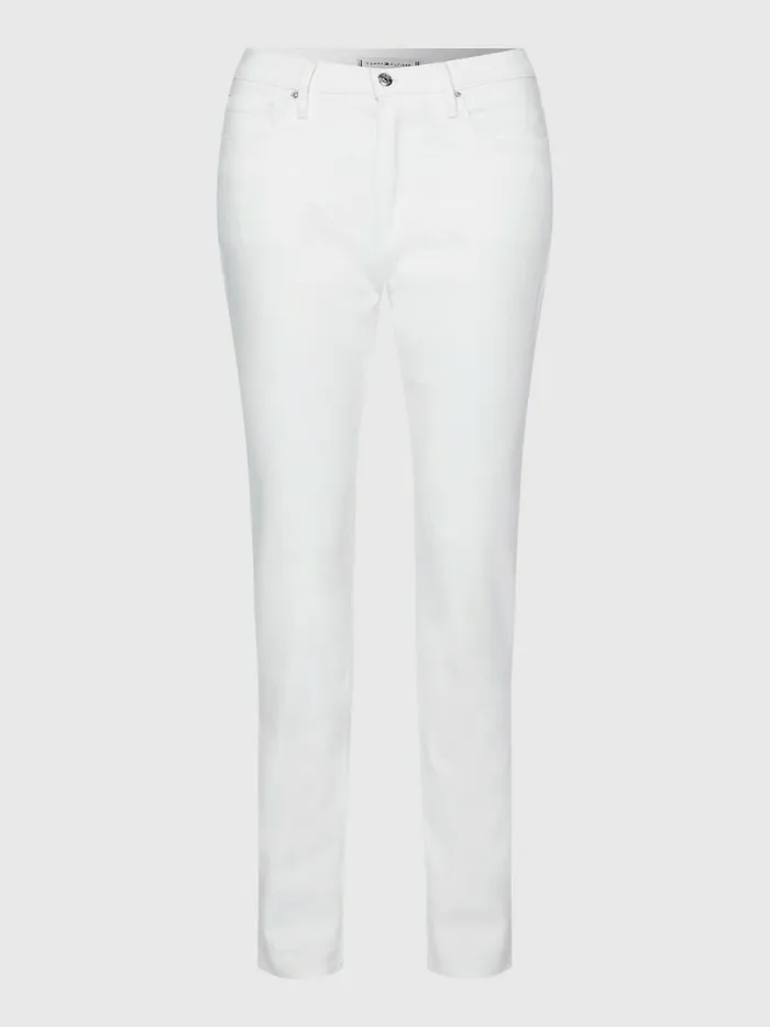 Tommy Hilfiger High Rise Slim White Jeans Th Optic White Womens Jeans For Sale