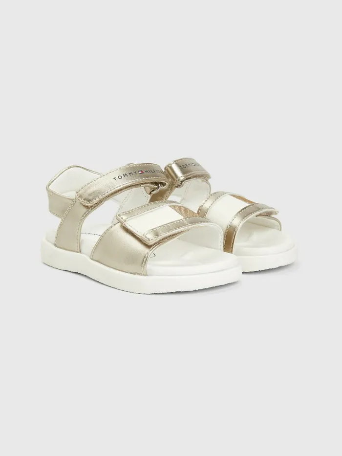 Tommy Hilfiger High Shine Glitter Flag Sandals Platinum Girls Shoes and Accessories Gift for Friend Tommy Hilfiger High Shine Glitter Flag Sandals Platinum Girls Shoes and Accessories Gift for Friend