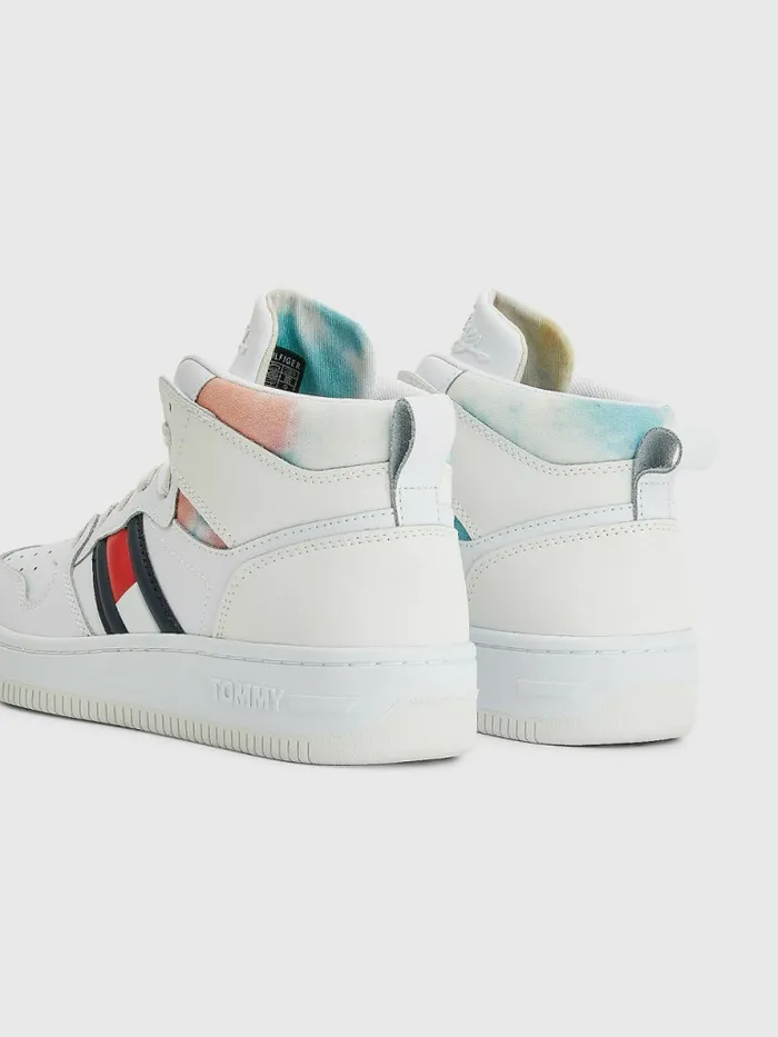 Tommy Hilfiger HighTop Basketball Trainers White Womens Trainers Online