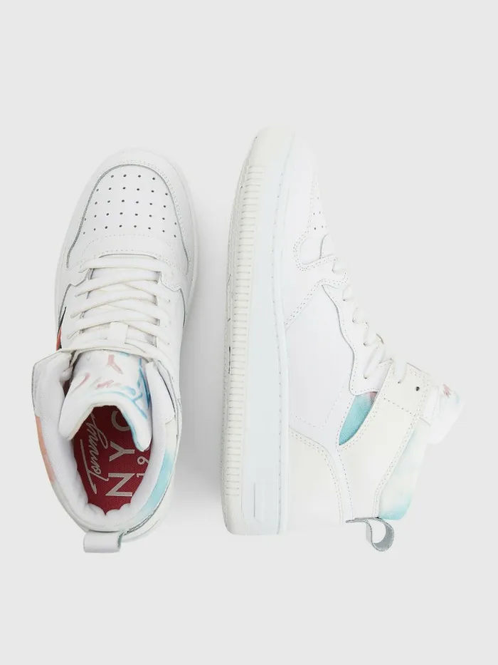 Tommy Hilfiger HighTop Basketball Trainers White Womens Trainers Online