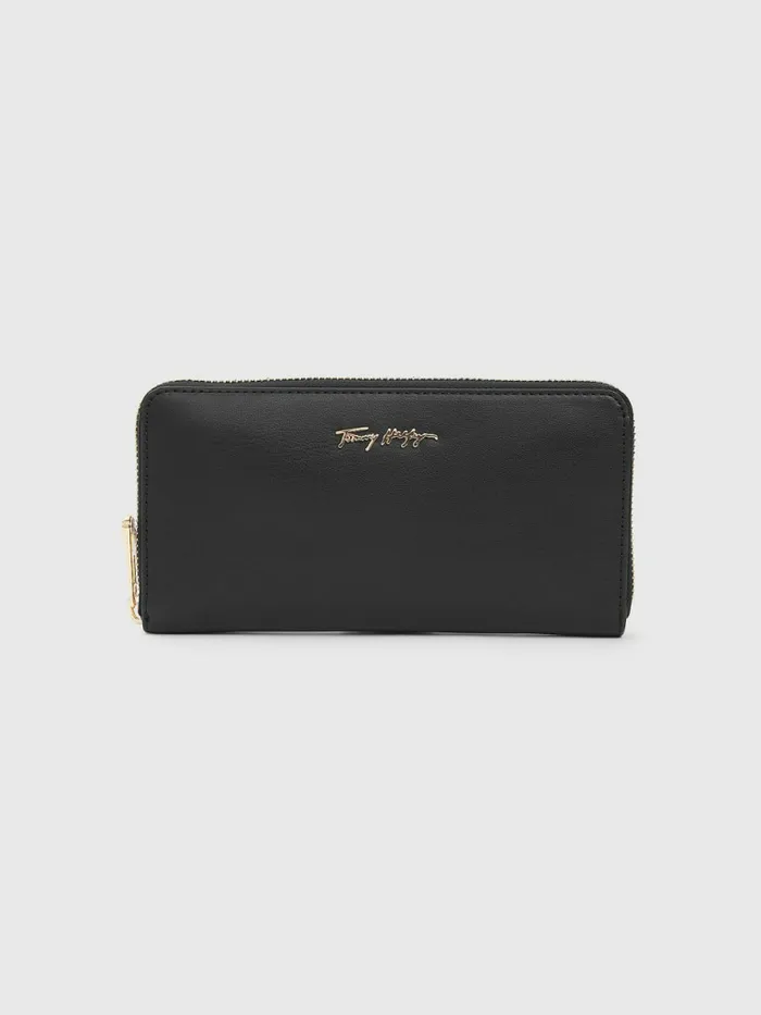Tommy Hilfiger Iconic Large ZipAround Wallet Black Womens Wallets and Keyrings Cheap On Sale Tommy Hilfiger Iconic Large ZipAround Wallet Black Womens Wallets and Keyrings Cheap On Sale