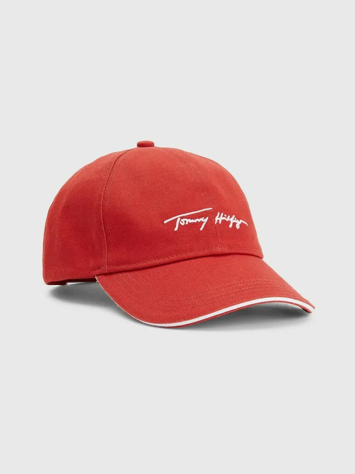 Tommy Hilfiger Iconic Signature Logo Cap Cinnabar Red Womens Hats and Scarves Cheap On Sale Tommy Hilfiger Iconic Signature Logo Cap Cinnabar Red Womens Hats and Scarves Cheap On Sale
