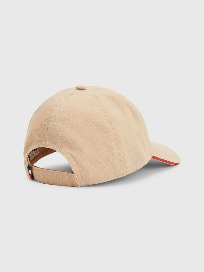 Tommy Hilfiger Iconic Signature Logo Cap Sandrift Womens Hats and Scarves Casaul