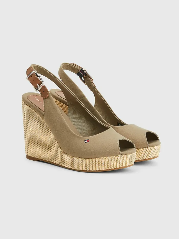 Tommy Hilfiger Iconic Slingback Espadrille High Heel Wedges Woodridge Womens Sandals Cheap On Sale Tommy Hilfiger Iconic Slingback Espadrille High Heel Wedges Woodridge Womens Sandals Cheap On Sale
