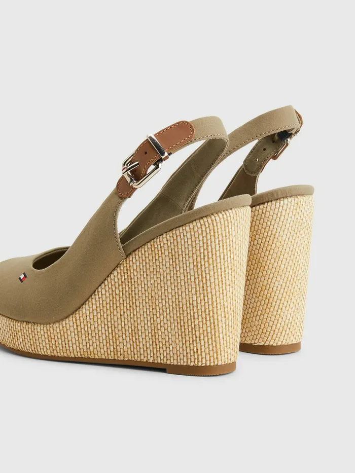 Tommy Hilfiger Iconic Slingback Espadrille High Heel Wedges Woodridge Womens Sandals Cheap On Sale
