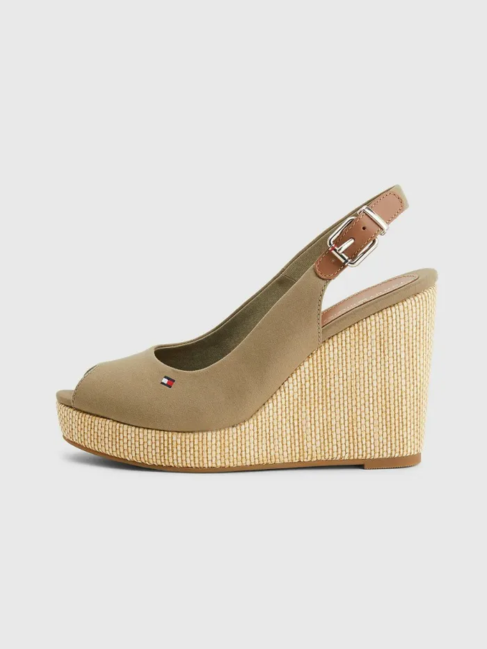 Tommy Hilfiger Iconic Slingback Espadrille High Heel Wedges Woodridge Womens Sandals Cheap On Sale