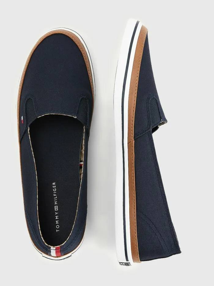 Tommy Hilfiger Iconic SlipOn Trainers Midnight Womens Trainers Cheap On Sale