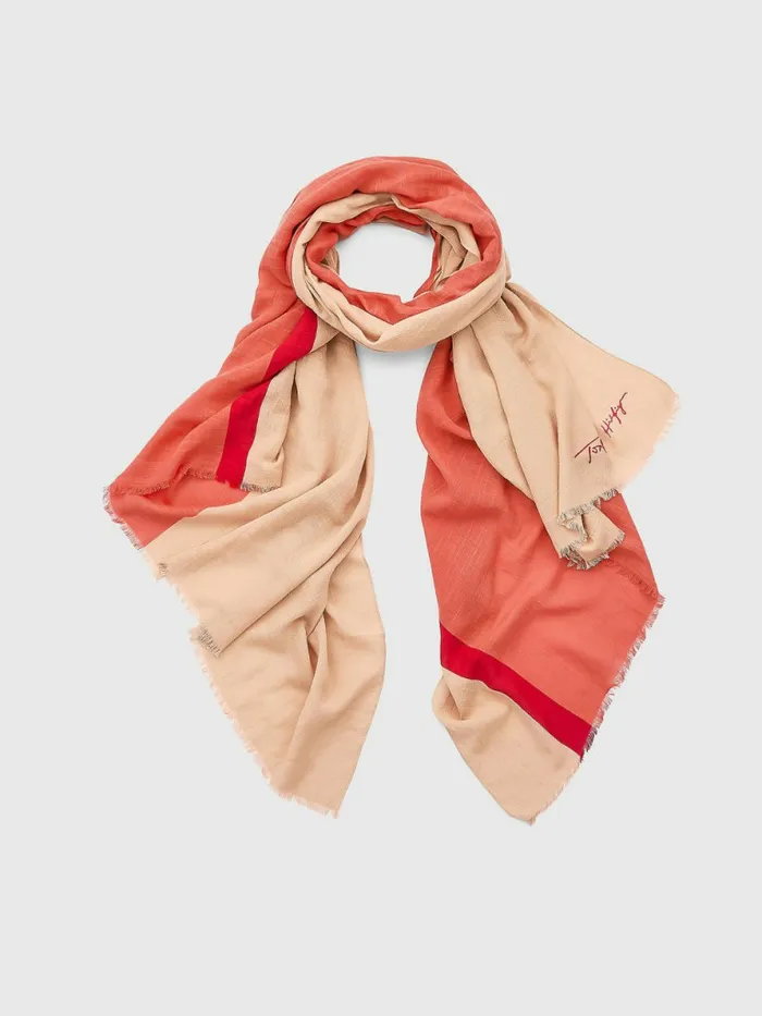 Tommy Hilfiger Iconic Th Modern Scarf SandriftPink Womens Hats and Scarves Gift Ideas Tommy Hilfiger Iconic Th Modern Scarf SandriftPink Womens Hats and Scarves Gift Ideas