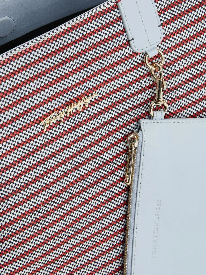 Tommy Hilfiger Iconic Woven Tote Corporate Woven Womens Bags For Sale