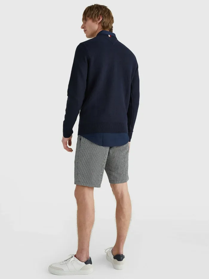Tommy Hilfiger Icons Crest Embroidery Jumper Desert Sky Mens Knitwear On Sale