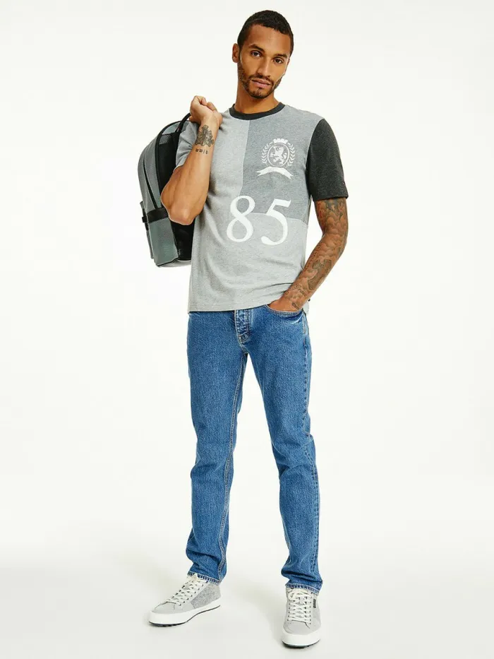 Tommy Hilfiger Icons Crest Relaxed Fit TShirt Light Grey Heather Mens TShirts For Sale Tommy Hilfiger Icons Crest Relaxed Fit TShirt Light Grey Heather Mens TShirts For Sale