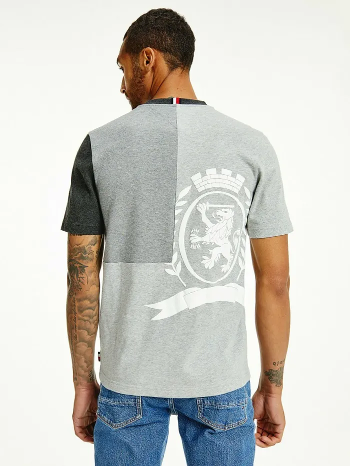 Tommy Hilfiger Icons Crest Relaxed Fit TShirt Light Grey Heather Mens TShirts For Sale