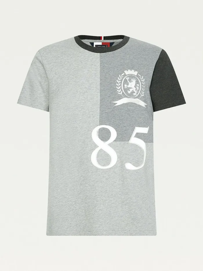 Tommy Hilfiger Icons Crest Relaxed Fit TShirt Light Grey Heather Mens TShirts For Sale