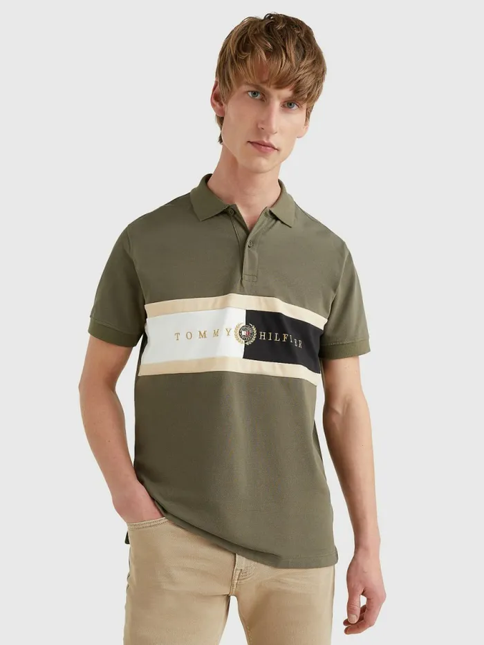 Tommy Hilfiger Icons Logo Regular Fit Polo Army Green Mens Polo Shirts Gift Ideas Tommy Hilfiger Icons Logo Regular Fit Polo Army Green Mens Polo Shirts Gift Ideas
