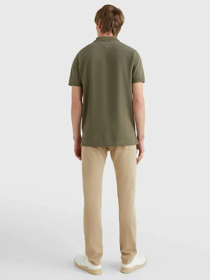 Tommy Hilfiger Icons Logo Regular Fit Polo Army Green Mens Polo Shirts Gift Ideas