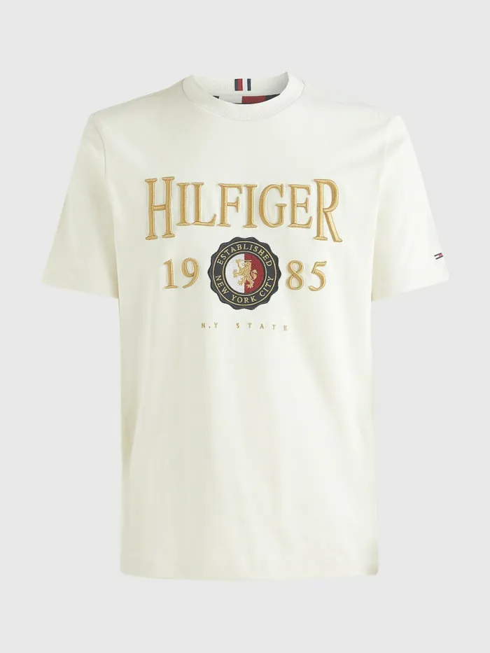 Tommy Hilfiger Icons Relaxed Fit TShirt Ivory Mens TShirts Popular