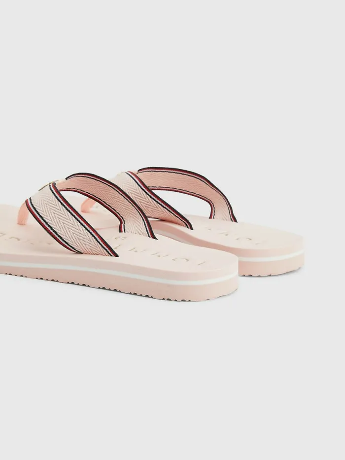 Tommy Hilfiger Interlock Monogram FlipFlops Pink Dust Womens Sandals Near Me