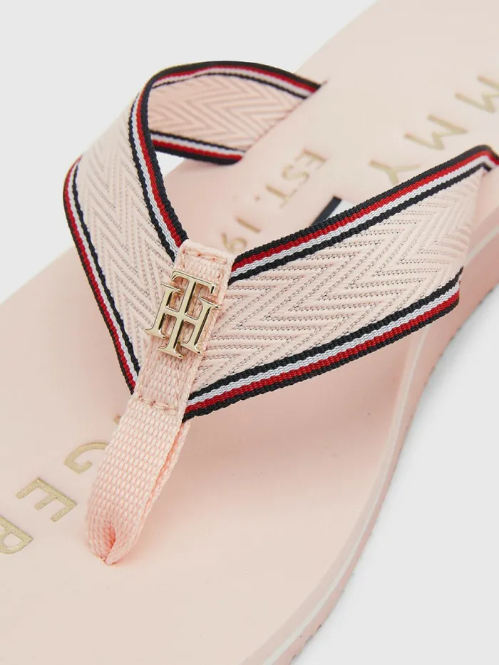 Tommy Hilfiger Interlock Monogram FlipFlops Pink Dust Womens Sandals Near Me