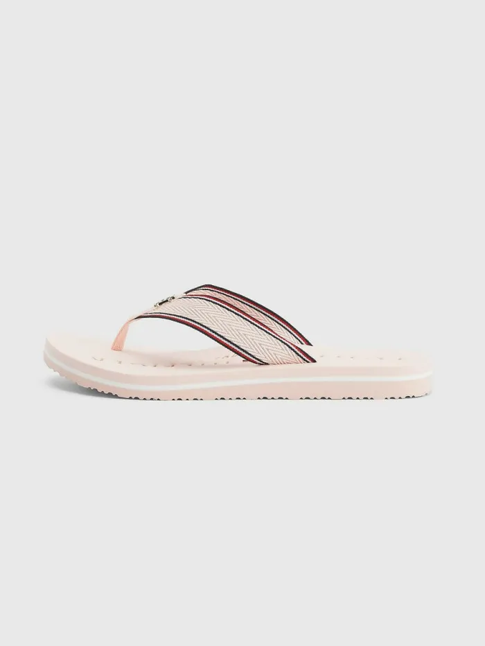 Tommy Hilfiger Interlock Monogram FlipFlops Pink Dust Womens Sandals Near Me