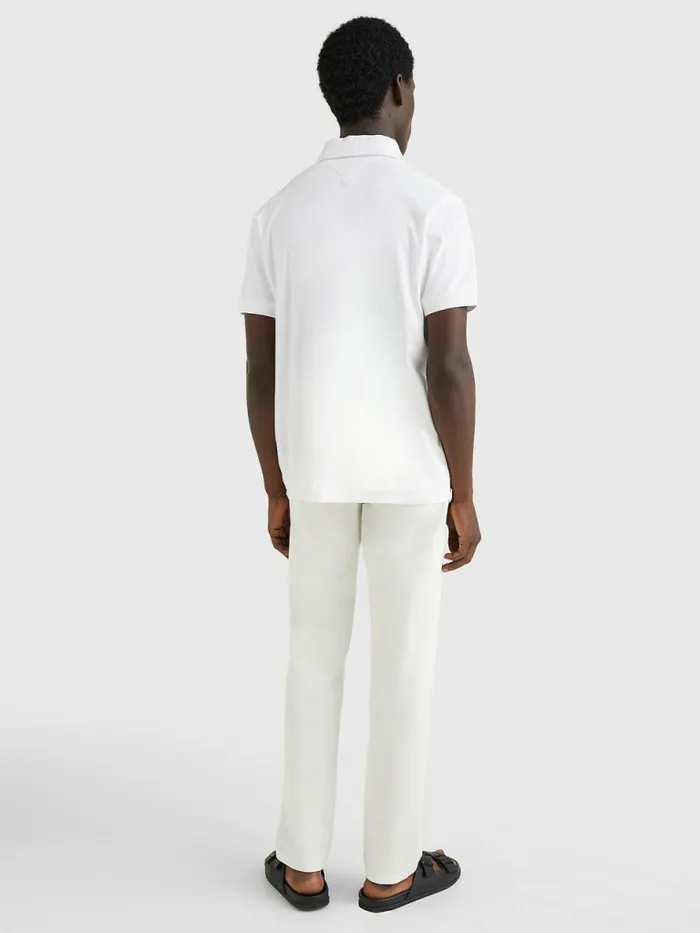 Tommy Hilfiger Interlock Regular Fit Polo White Mens Polo Shirts Gift for Friend