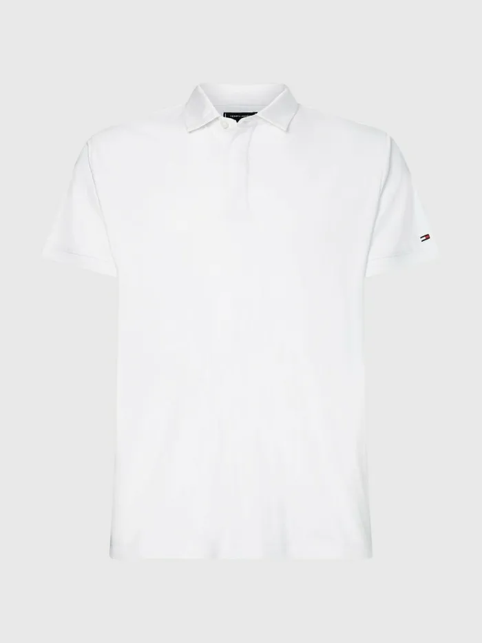Tommy Hilfiger Interlock Regular Fit Polo White Mens Polo Shirts Gift for Friend