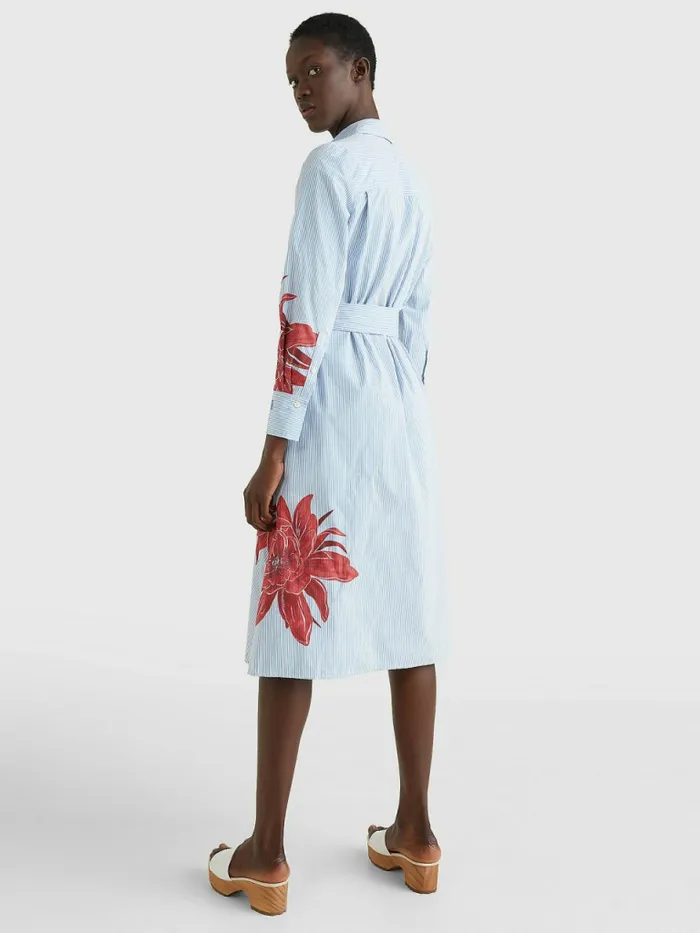 Tommy Hilfiger Ithaca Stripe Floral Print Shirt Dress Island FlowerIthaca Stp Womens Dresses and Jumpsuits Online