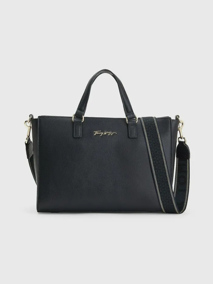 Tommy Hilfiger Joy Signature Satchel Desert Sky Womens Bags Fashion