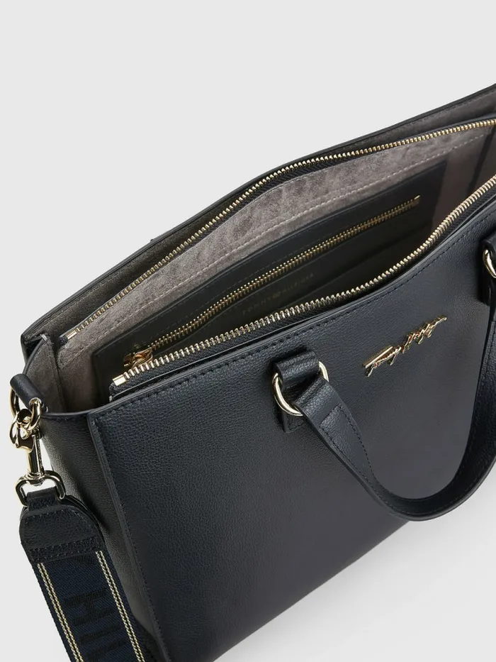 Tommy Hilfiger Joy Signature Satchel Desert Sky Womens Bags Fashion