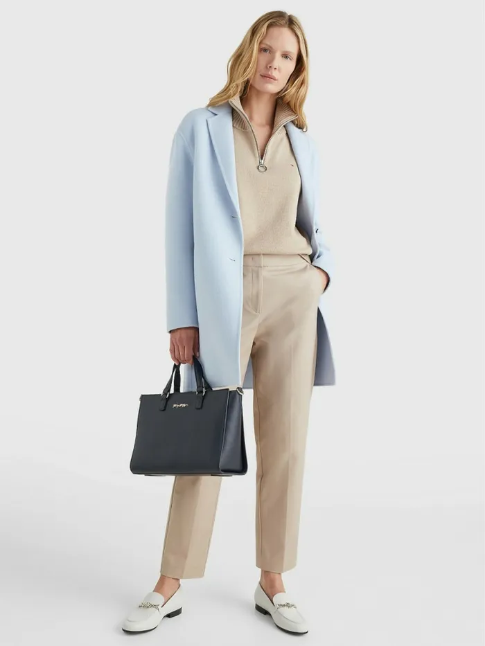 Tommy Hilfiger Joy Signature Satchel Desert Sky Womens Bags Fashion