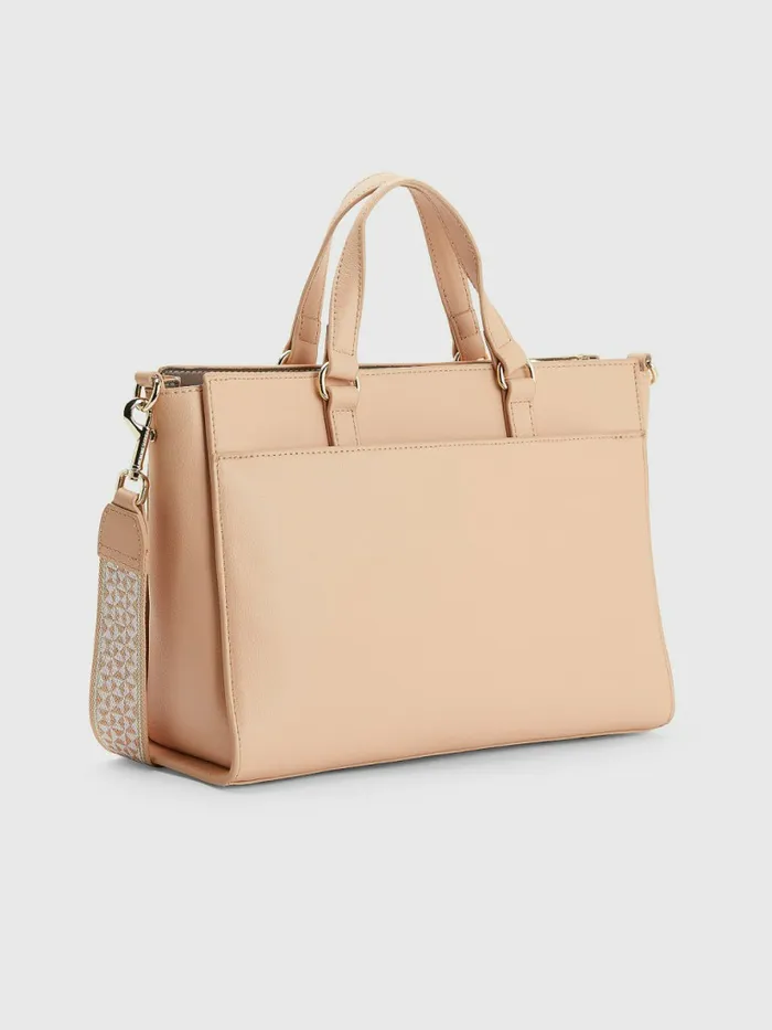 Tommy Hilfiger Joy Signature Satchel Sandrift Womens Bags Near Me