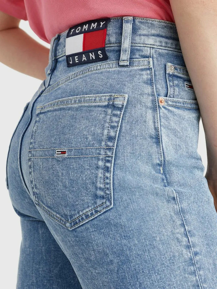 Tommy Hilfiger Julie Ultra High Rise Straight Jeans Denim Medium Womens Jeans Popular