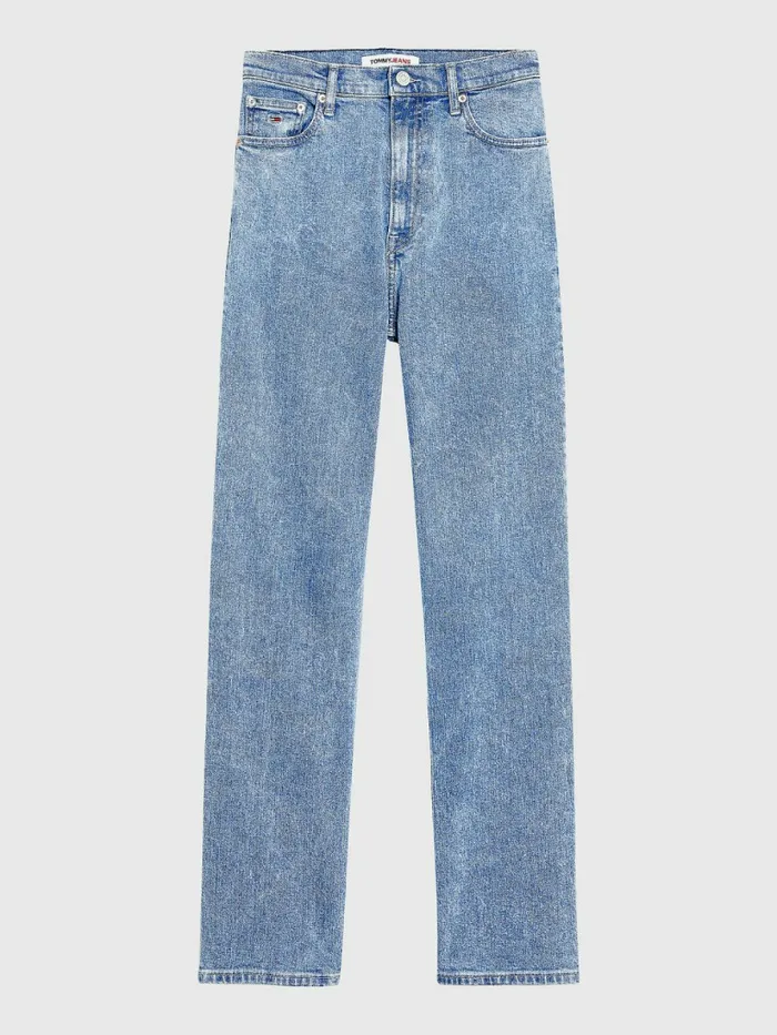 Tommy Hilfiger Julie Ultra High Rise Straight Jeans Denim Medium Womens Jeans Popular
