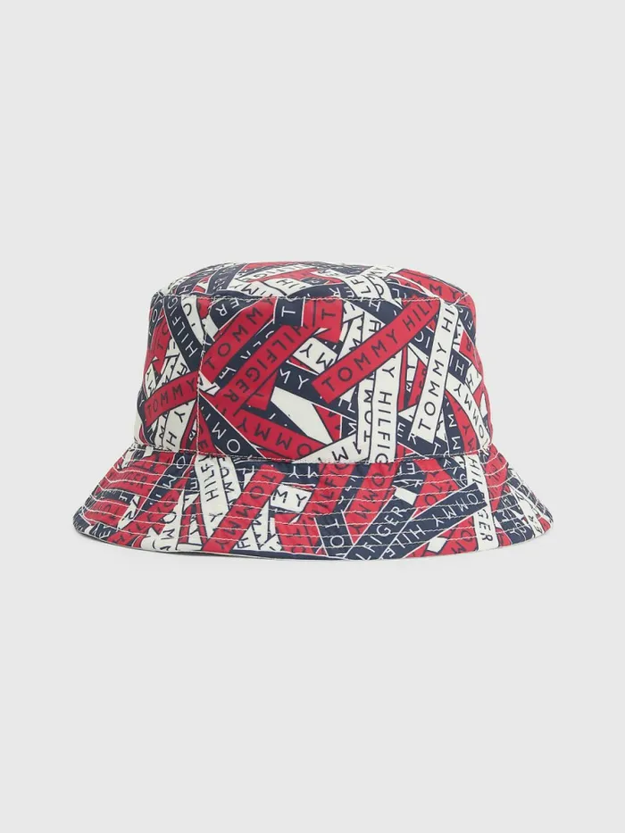 Tommy Hilfiger Kids8217 Signature Reversible Bucket Hat WhiteTape Print Boys Shoes and Accessories Cheap On Sale Tommy Hilfiger Kids8217 Signature Reversible Bucket Hat WhiteTape Print Boys Shoes and Accessories Cheap On Sale
