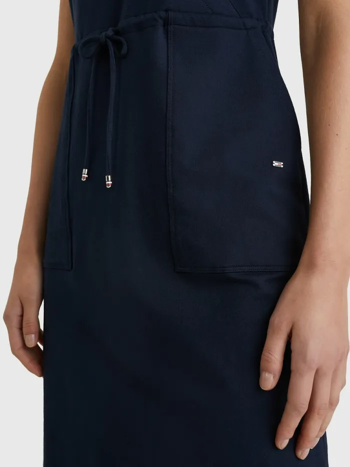 Tommy Hilfiger Knee Length Wrap Dress Desert Sky Womens Dresses and Jumpsuits Sale