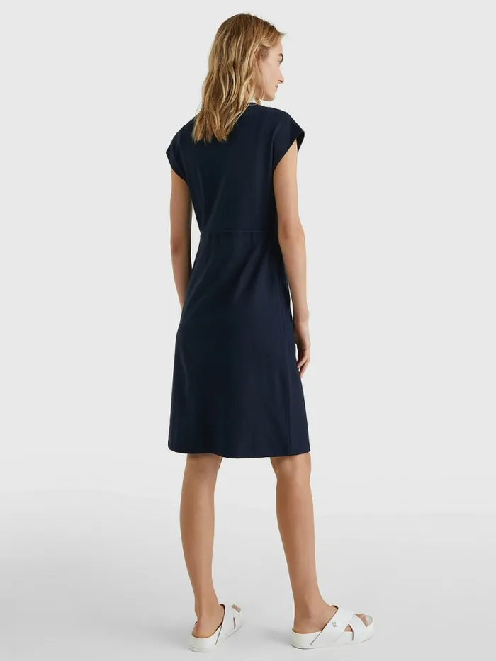 Tommy Hilfiger Knee Length Wrap Dress Desert Sky Womens Dresses and Jumpsuits Sale