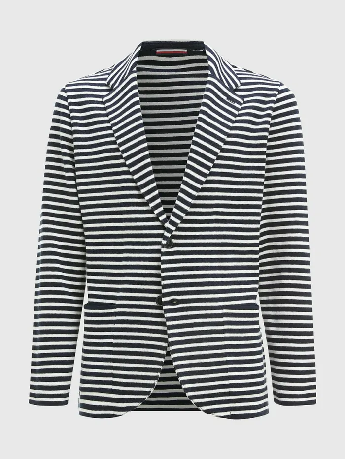 Tommy Hilfiger Knitted Stripe Jacket Multi Mens Blazers