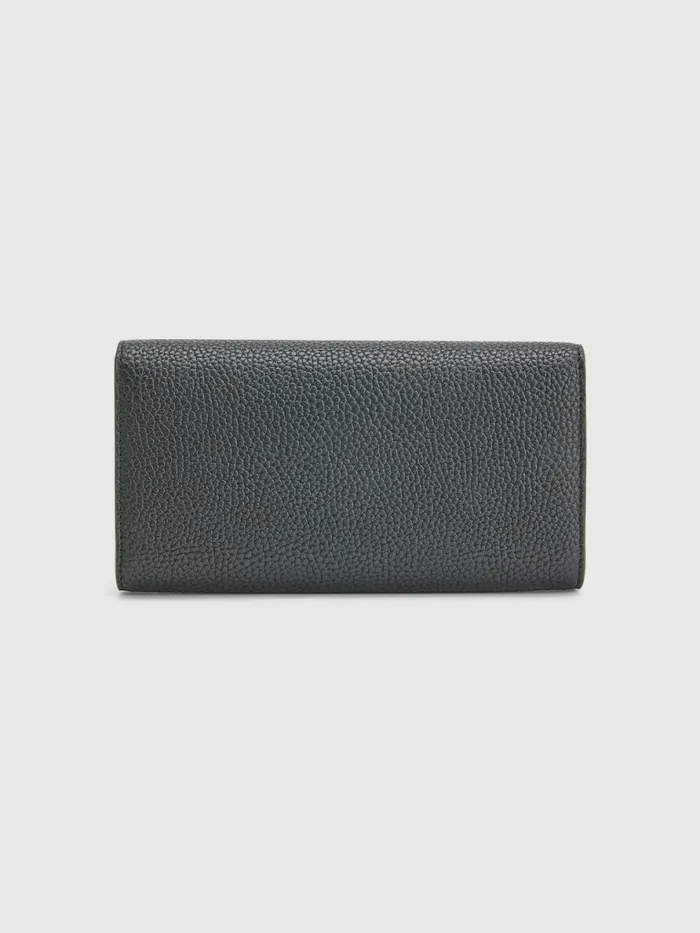 Tommy Hilfiger Large Flap Wallet Black Womens Wallets and Keyrings Sale