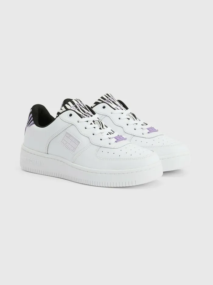 Tommy Hilfiger Leather Animal Print Cupsole Trainers White Womens Trainers Near Me Tommy Hilfiger Leather Animal Print Cupsole Trainers White Womens Trainers Near Me