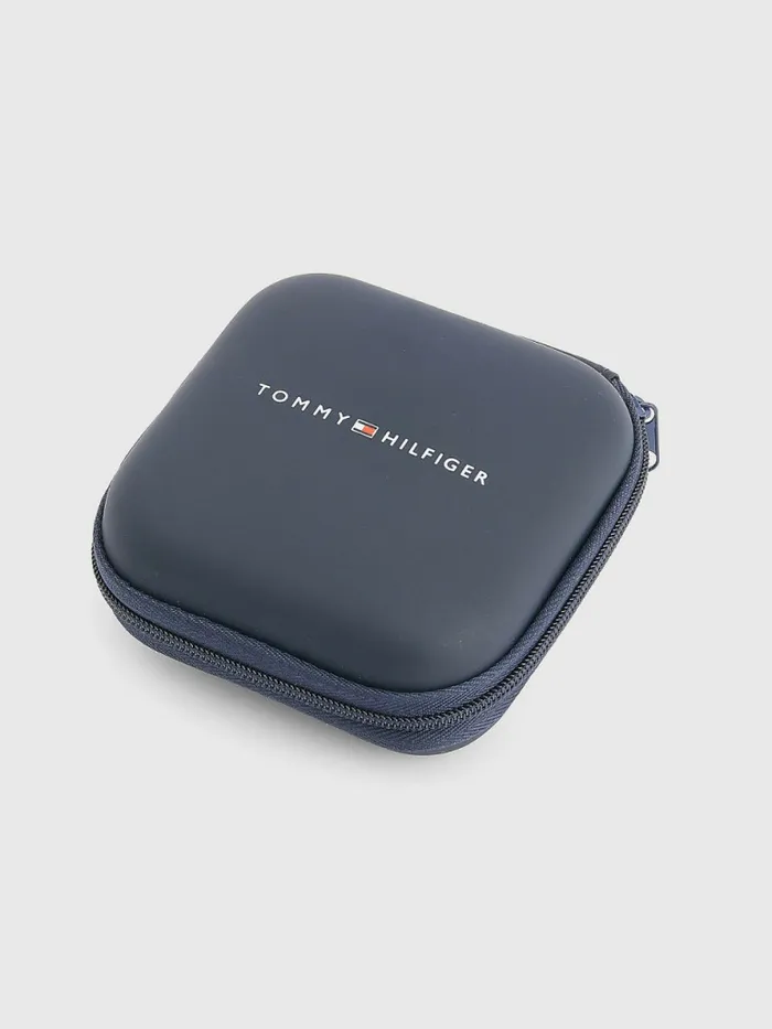 Tommy Hilfiger Leather Carabiner Bracelet Black Mens Jewellery and Cufflinks