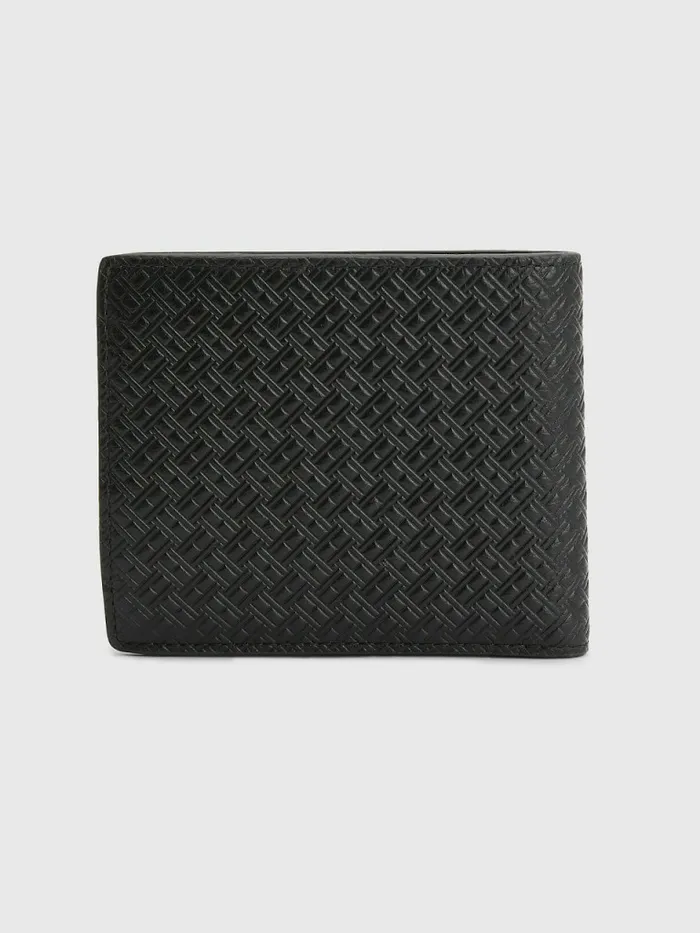 Tommy Hilfiger Leather Credit Card Coin Wallet Black Mens Wallets and Card Holders Popular