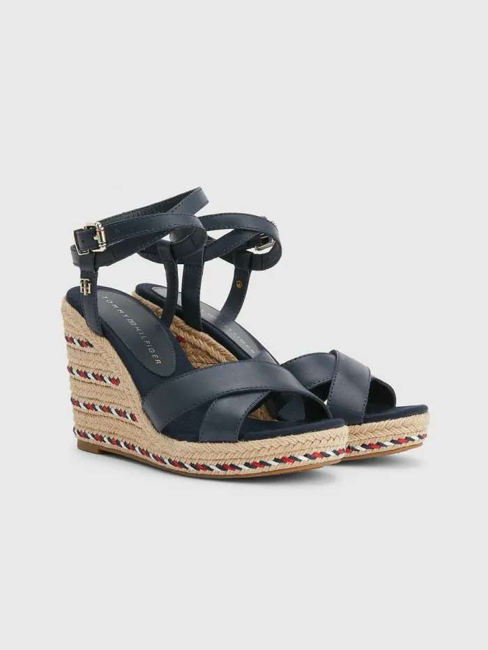 Tommy Hilfiger Leather High Heel Wedge Sandals Desert Sky Womens Boots Cheap On Sale Tommy Hilfiger Leather High Heel Wedge Sandals Desert Sky Womens Boots Cheap On Sale