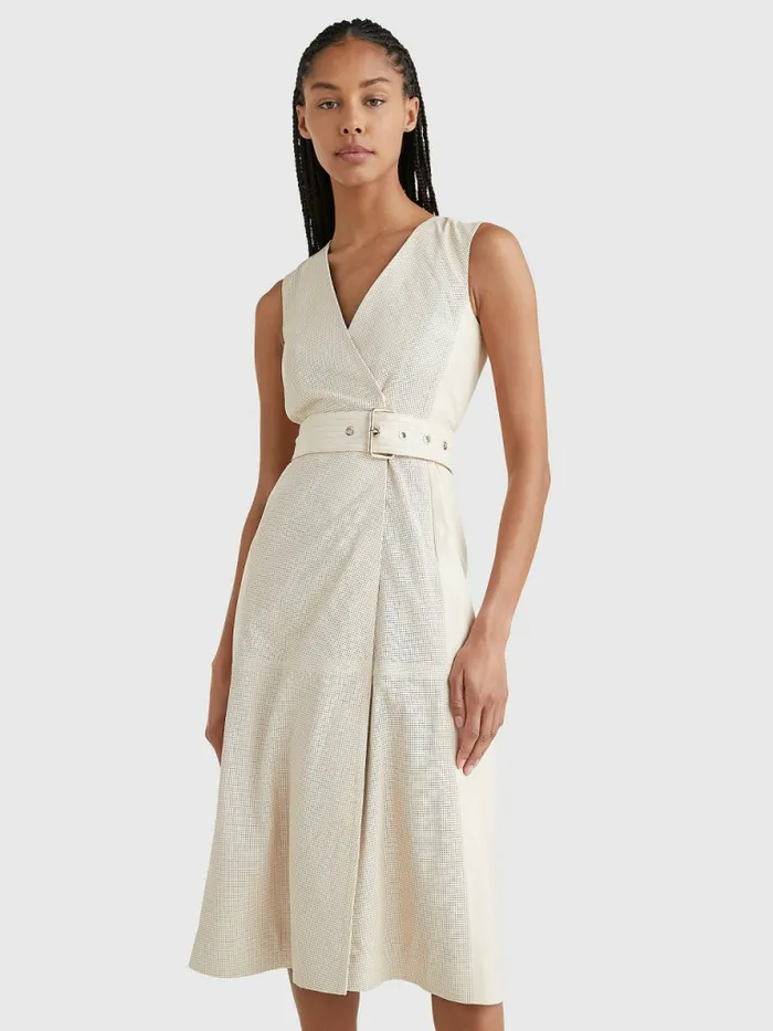 Tommy Hilfiger Leather Utility Wrap Dress Desert Sand Dune Womens Dresses and Jumpsuits Gift 4 You Tommy Hilfiger Leather Utility Wrap Dress Desert Sand Dune Womens Dresses and Jumpsuits Gift 4 You